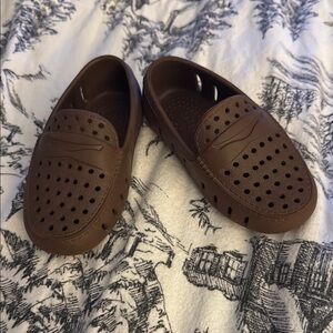 Brown Dress Shoes with Perforated Design